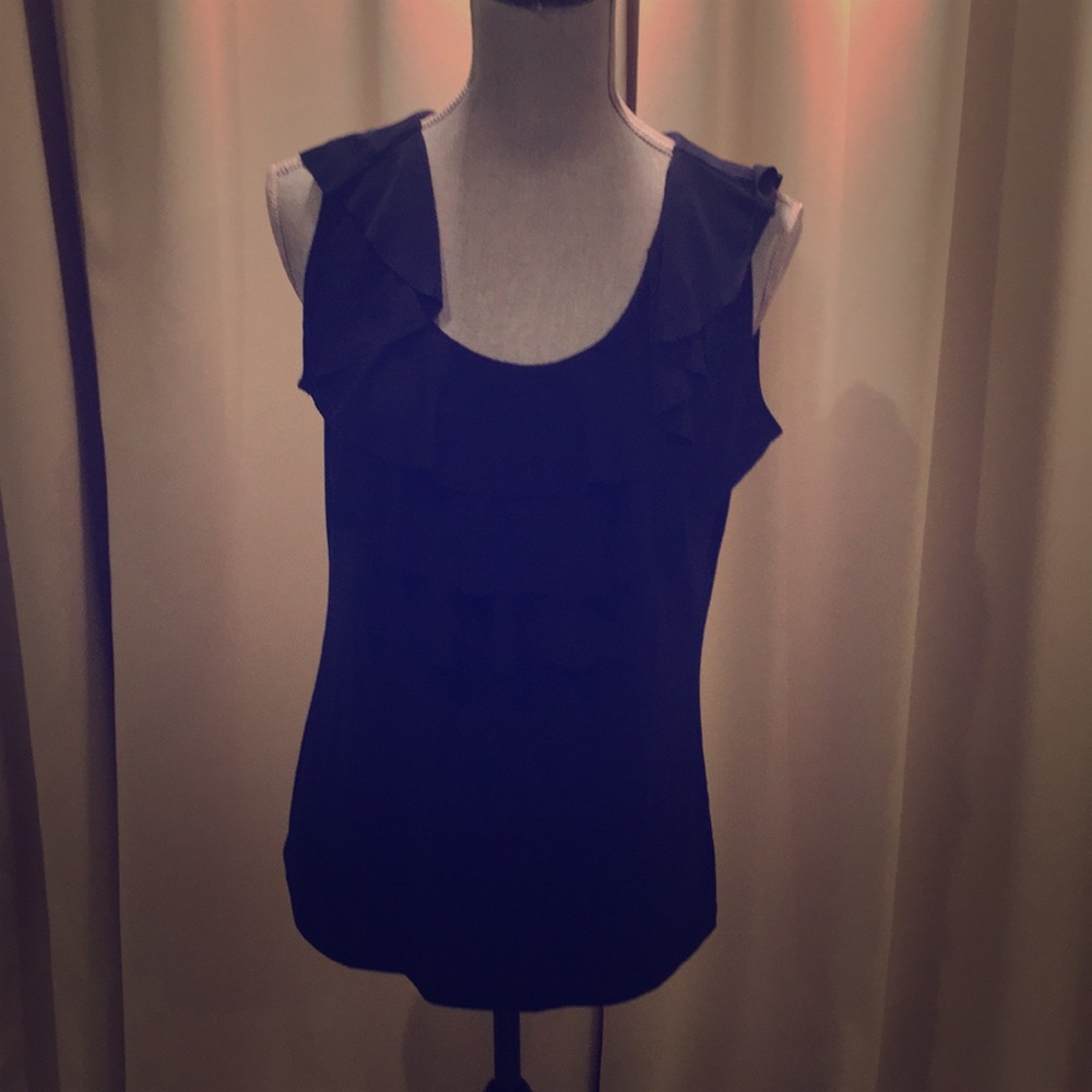 Navy Blue Sleeveless Blouse
